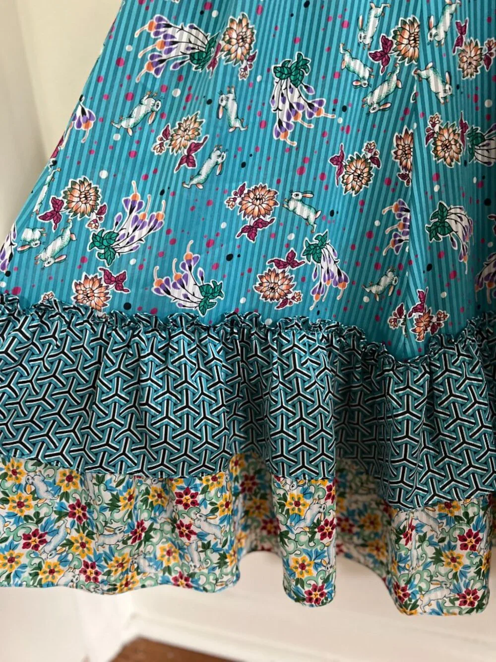Vintage Irene Herbert's Tulsa Bunnies Dress - Picture 3 of 5